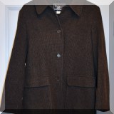 H02. Charcoal gray Burberry ladies' coat. Size 8. 
